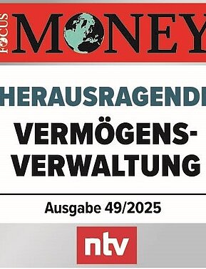 Seal from the Focus Money Bankingtest with Outstanding wealth management